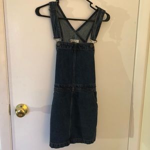 Free People Denim Overall Jumper Dress